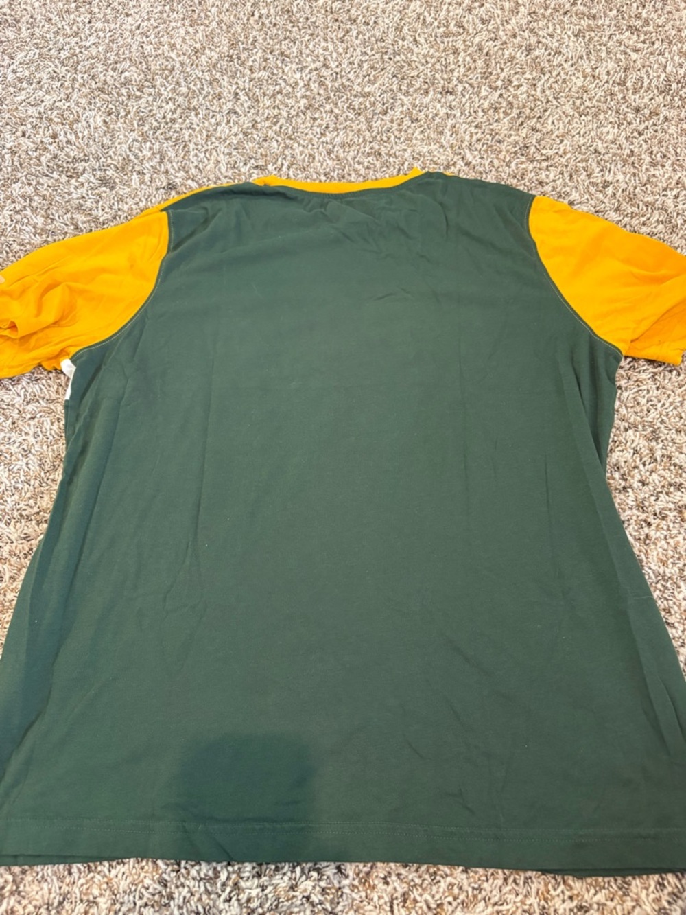 Baylor BU Colorblock Tee - Gold, White & Dark Green - X-Large - Picture 3 of 5